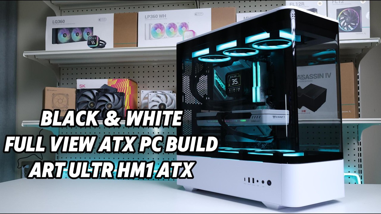 Black & White Full View ATX PC Build | ART ULTRA HM1 ATX Version Showcase