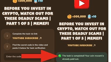 BEFORE YOU INVEST IN CRYPTO, WATCH OUT FOR THESE DEADLY SCAMS | PART 1 | Memefi New Video Code