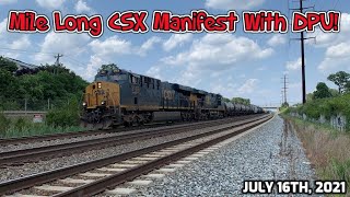 This Might Be The LONGEST Train I've EVER Seen! | CSX Q415 Southbound With DPU And Trash Cars