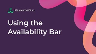 Using the Availability Bar