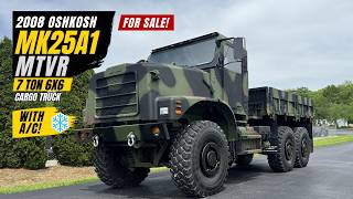 Just listed: 2008 Oshkosh MK25A1 MTVR 7 Ton 6x6 Cargo Truck With A/C