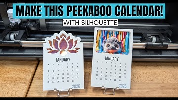 How to Make a Peekaboo Layered Calendar in Silhouette Studio | Easy Cutout Design Tutorial