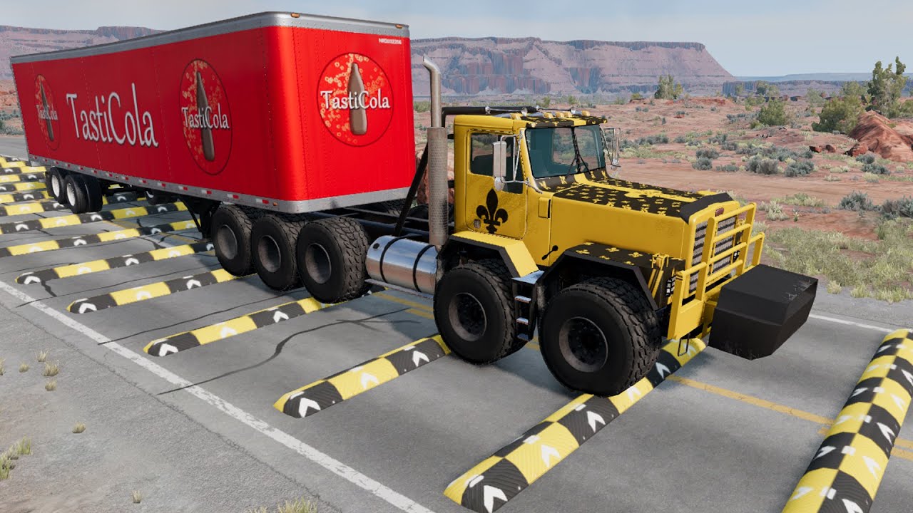 Cars vs Numerous Speed Bumps #30 - BeamNG.Drive