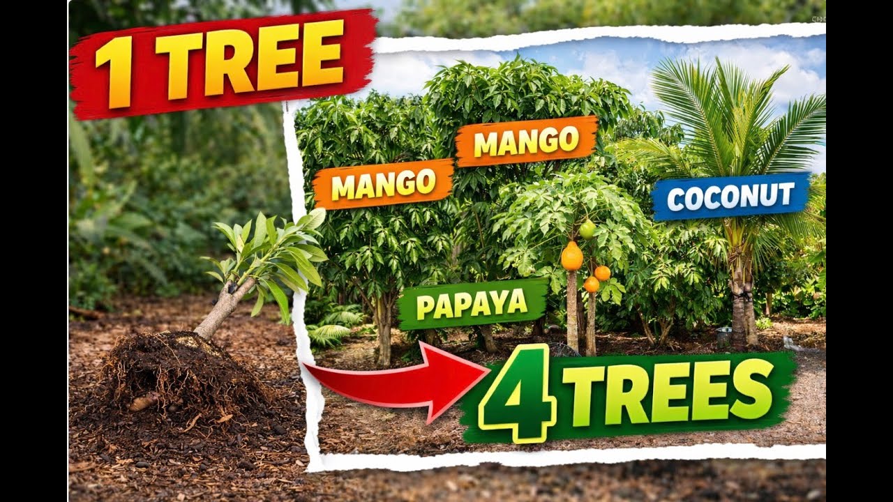 Я превратил одно манговое дерево в четыре фруктовых дерева (вот как это произошло).