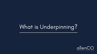 What is Underpinning?