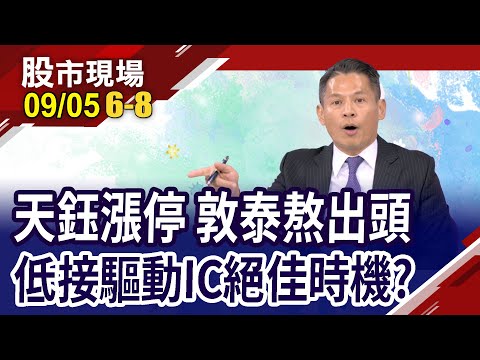 天鈺亮燈漲停 減資前先出一趟?敦泰被甩後頭 有機會?春江水暖鴨先知 驅動IC可低接嗎?｜20230905(第6/8段)股市現場*鄭明娟(丁兆宇)