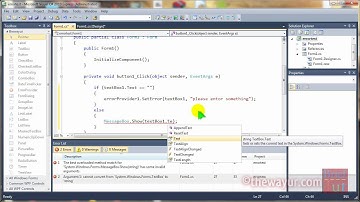 Simple errorprovider example in windows form visual studio  c#