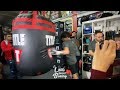 MUST WATCH!!! RYAN GARCIA DENTS HUGE HEAVY BAG LIKE A MONSTER IN BLAZING SPEED