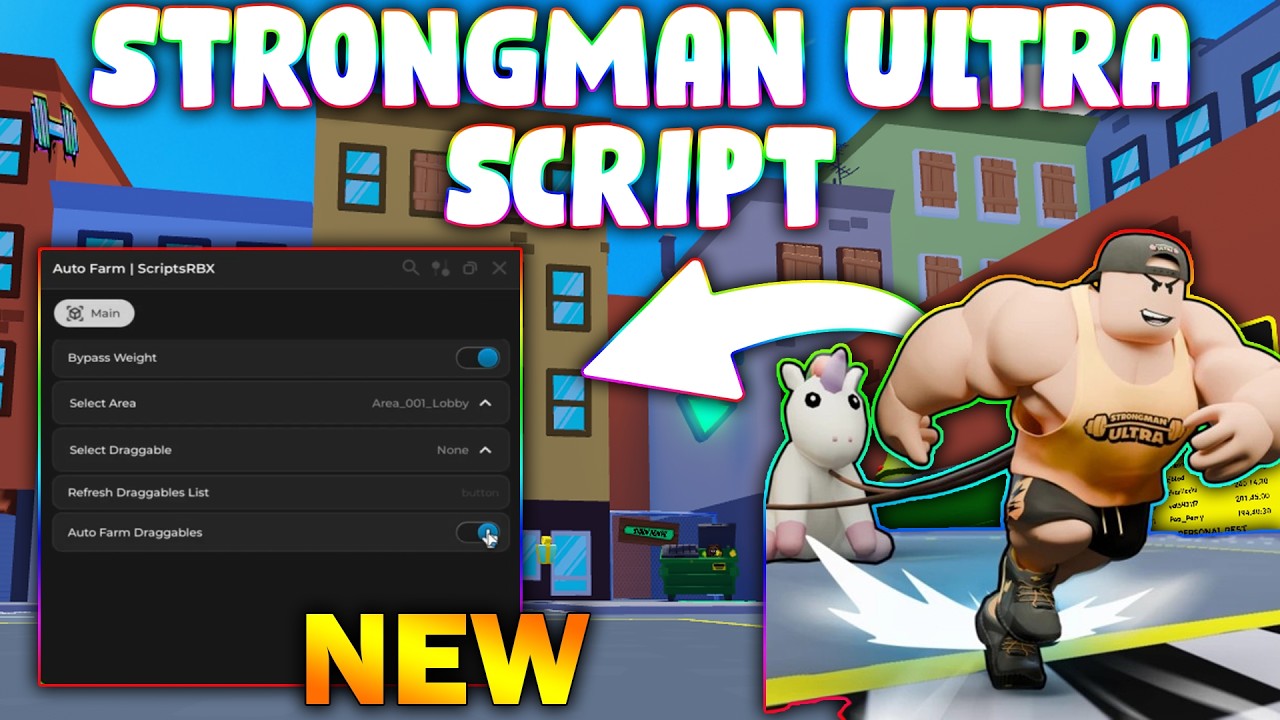*NEW* Strongman Ultra Script (PASTEBIN 2026) (BYPASS WEIGHT , AUTO FARM DRAGGABLES   )