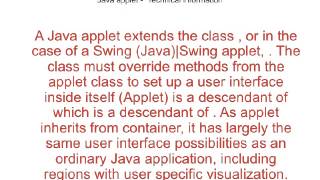 Java applet