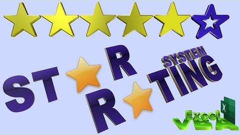 Excel VBA - Create a Star Rating System