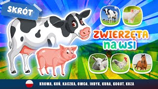 Poznajemy Zwierzęta na Wsi || bajka dla dzieci || Odgłosy zwierząt na farmie. #skrót screenshot 5
