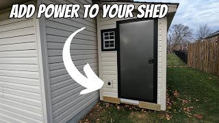 How to add Electricity to a Shed.  Easy Way
