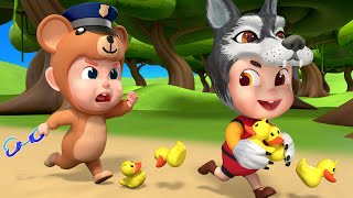 Catch the Thief! 🚓 Help the Lost Duckling | Police Song | Rosoo Nursery Rhymes