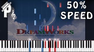 Dreamworks Animation Piano Tutorial (full & half speed) | Piano Shire
