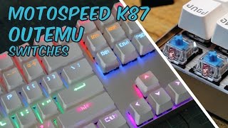 Outemu Blue Switch & Motospeed K87 Robocop Mechanical Gaming Keyboard - Unboxing & Review