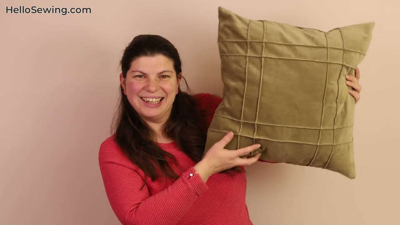 DIY Velvet Pillowcase with Checkered Design [15-Minute Luxurious Velvet Pillow Sewing Project]