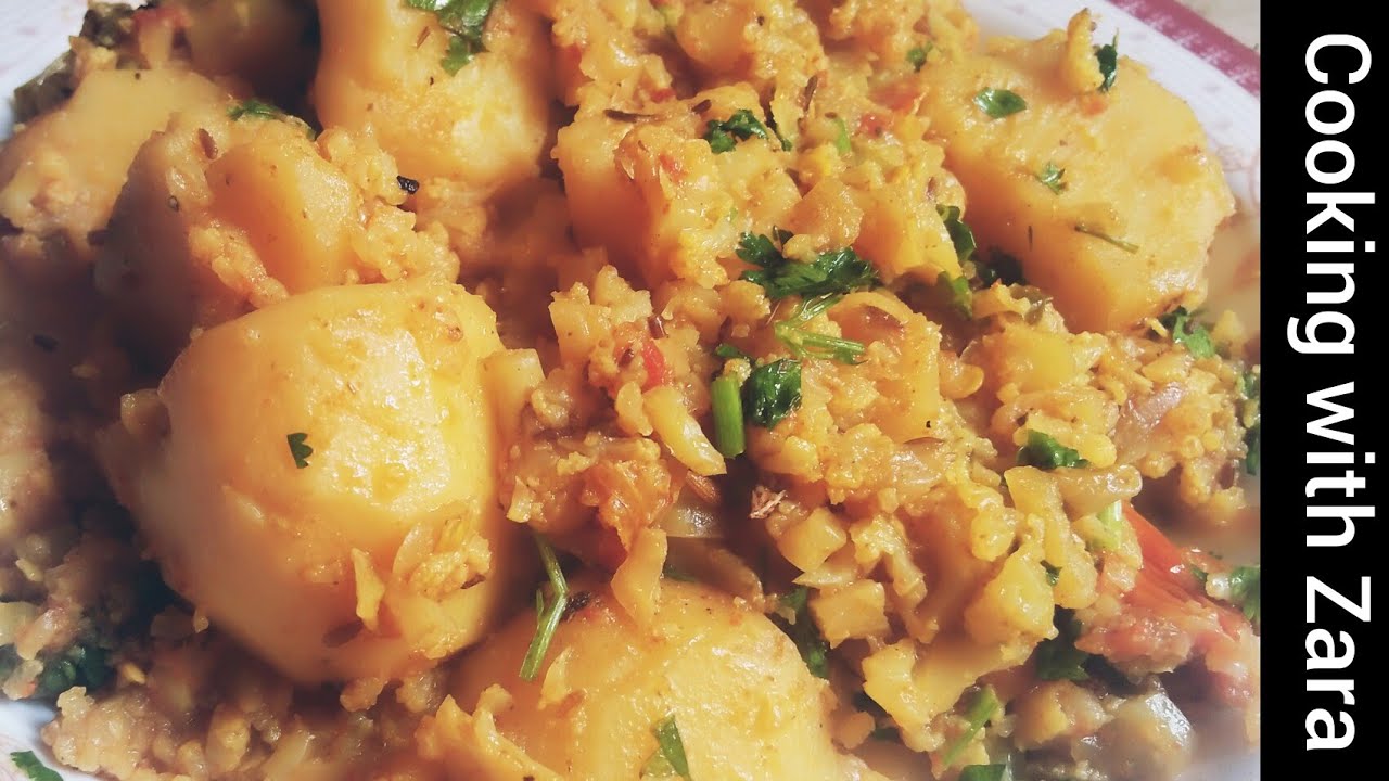 Aloo Gobi Recipe-Simple and Easy Aloo Gobhi for Lunch Box-Cauliflower and Potato Stir Fry-sabzi