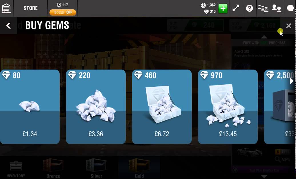 opening 10 golden crates on racing rivals
