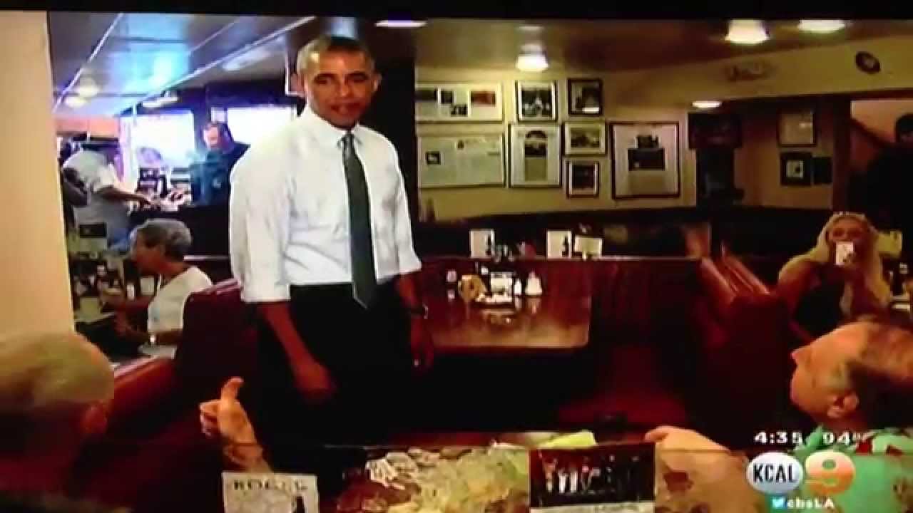 President Obama Greets Patrons and Staff at Canter's Deli