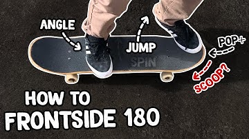 How to Frontside 180 - Beginner Skateboard Tricks Tutorial (Slow Motion)