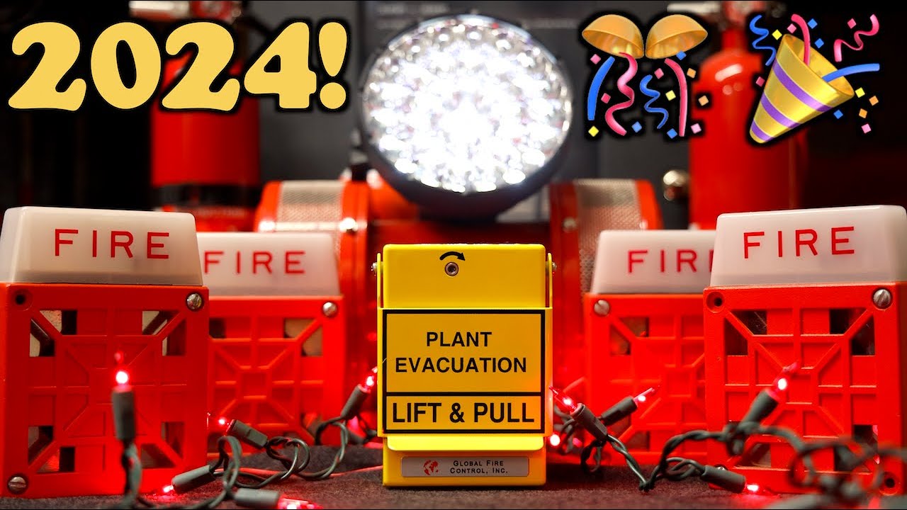 2024 NEW YEAR FIRE ALARM SOUND OFF! | Triggering LOUD Alarms & BRIGHT Lights!