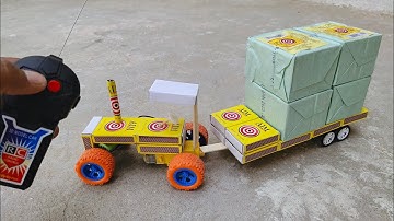 How To Make Remote Control Matchbox Tractor With Trolley At Home | Matchbox RC Tractor Trolley