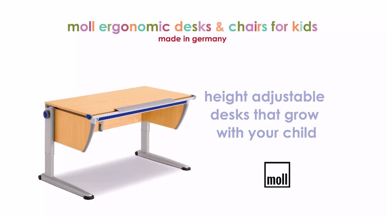 Ergokidz Moll Ergonomic Kids Desks Ergonomic Kids Chairs Youtube
