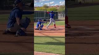 Seiya Suzuki taking batting practice during 2023 Spring Training
