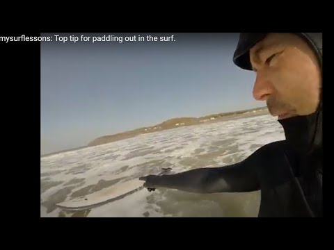 mysurflessons: Advanced surfing: Top tip for paddling out in the surf.