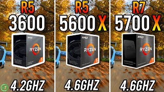 Ryzen 5 3600 vs Ryzen 5 5600X vs Ryzen 7 5700X - Benchmark - YouTube