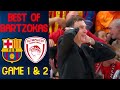 Epic georgios bartzokas moments  fc barcelona  olympiacos game 1  2  euroleague 202324