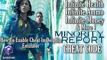 How to enable cheats in Dolphin emulator | Minorty Report Everybody Runs Cheat Code | (GCN) (PS2)