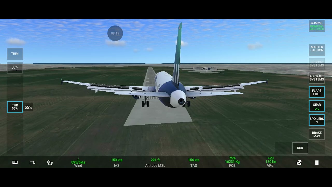 Pousando em Gustavo III no aeroporto por de Barra 