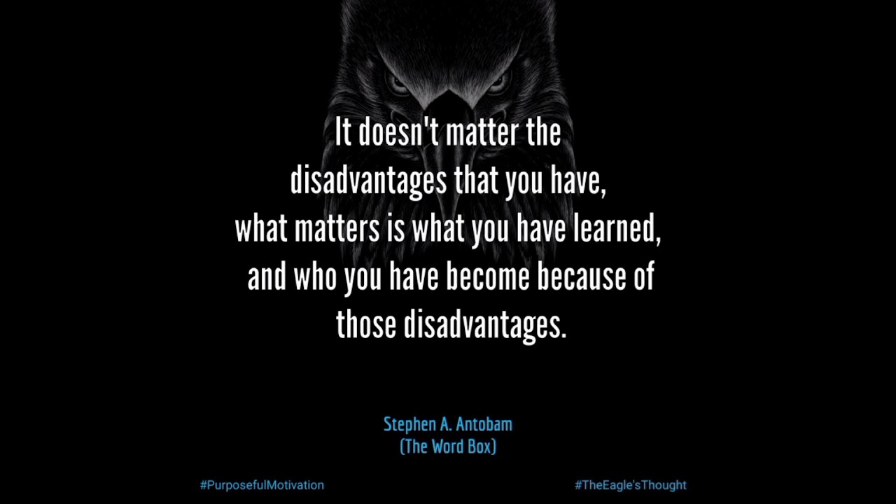 Disadvantages by Stephen A. Antobam