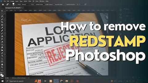 How to remove Redstamp in Photoshop | Remove Red color Text  Easy tips #photoshop #shorts #tutorials