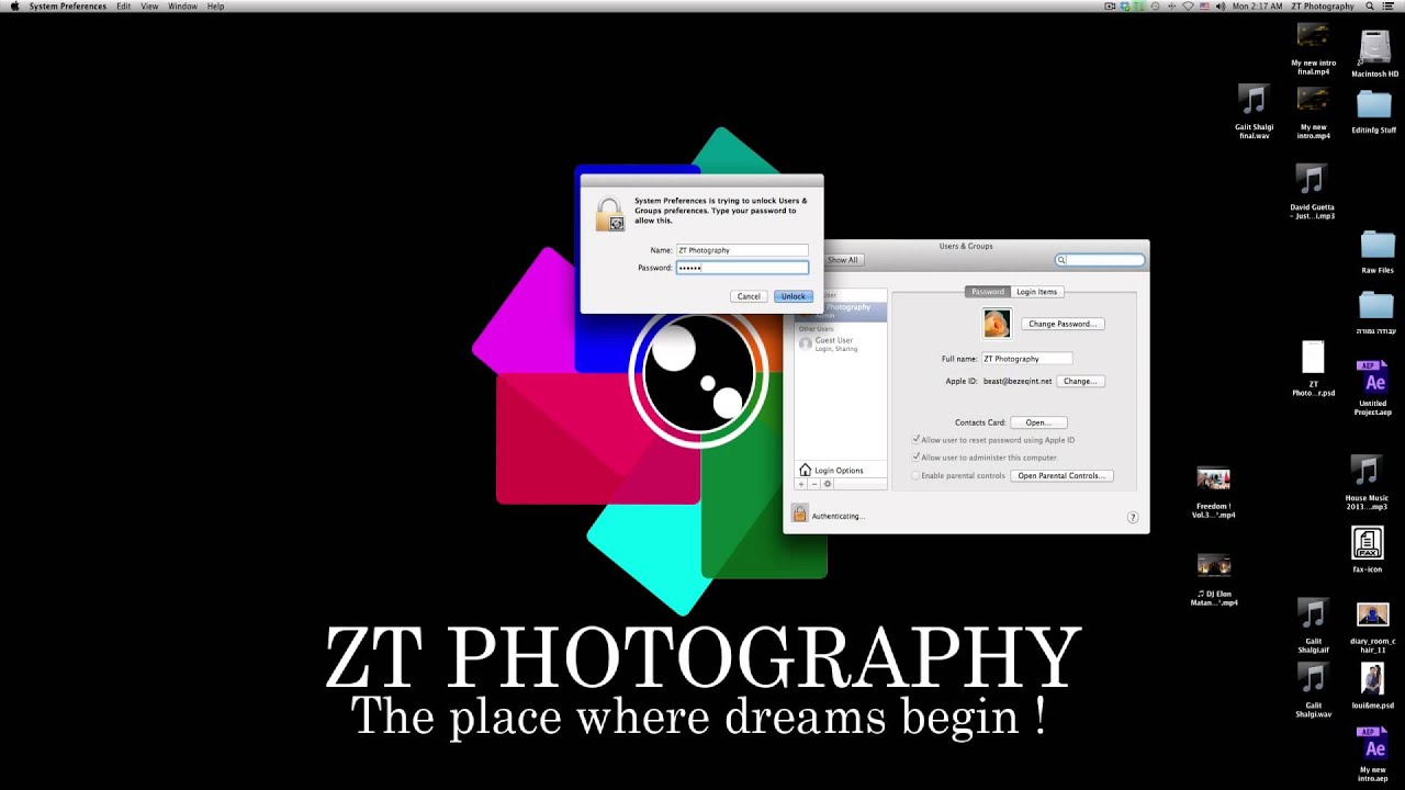 How to put your name on osx menubar