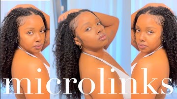 DIY Microlink Loop Extensions Kinky Curly Hair ft Y wigs  (this is my hair now lol!)