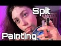 Asmr  spit painting you with objects  doing your spit makeup fast  mouth sounds