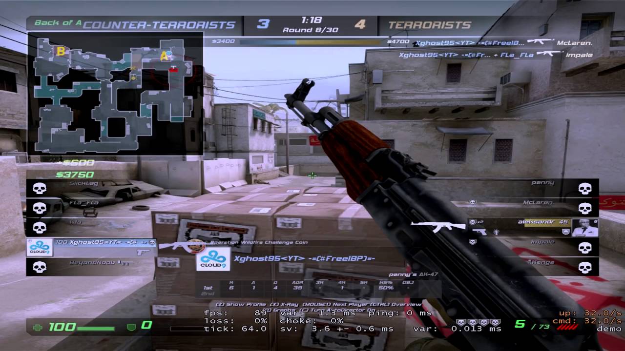 [CS:GO] 1v4 Eco Ace Clutch!