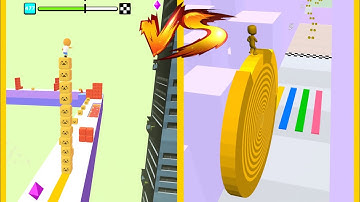 Cube Surfer Vs Layers Roll : Gameplay Walkthrough Part 5 - Level 1-9999 All Level (iOS, Android)