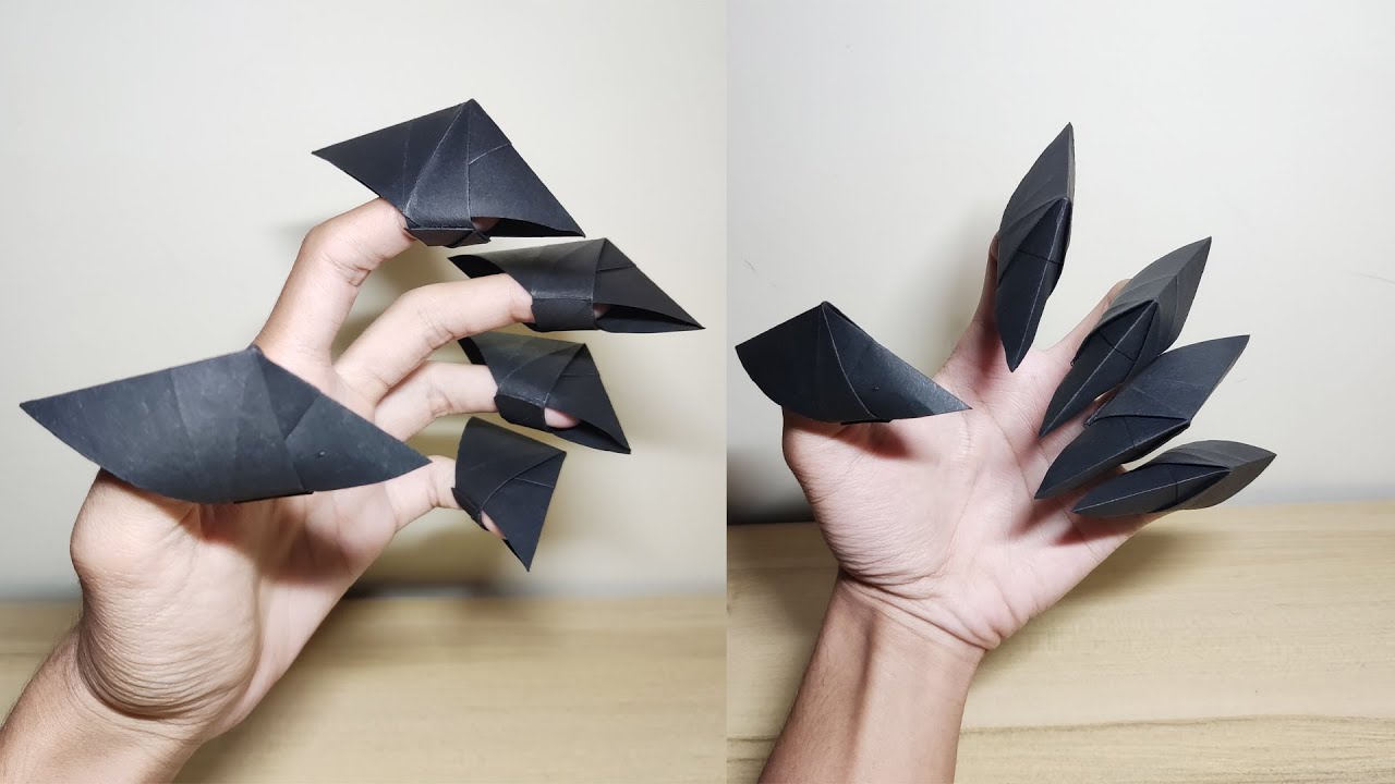 How to make paper claw easy Origami claw YouTube