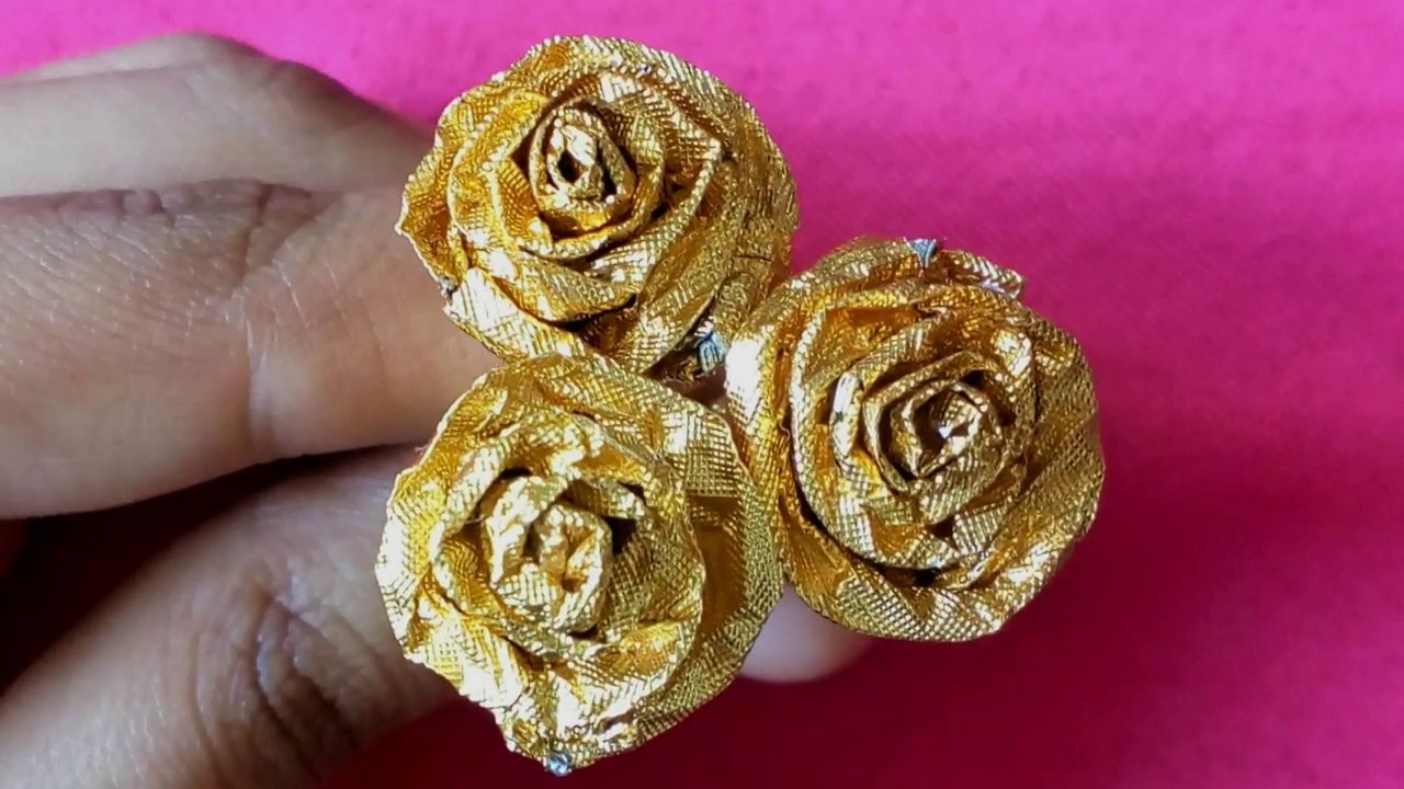 DIY Rose from Chocolate Wrapper 