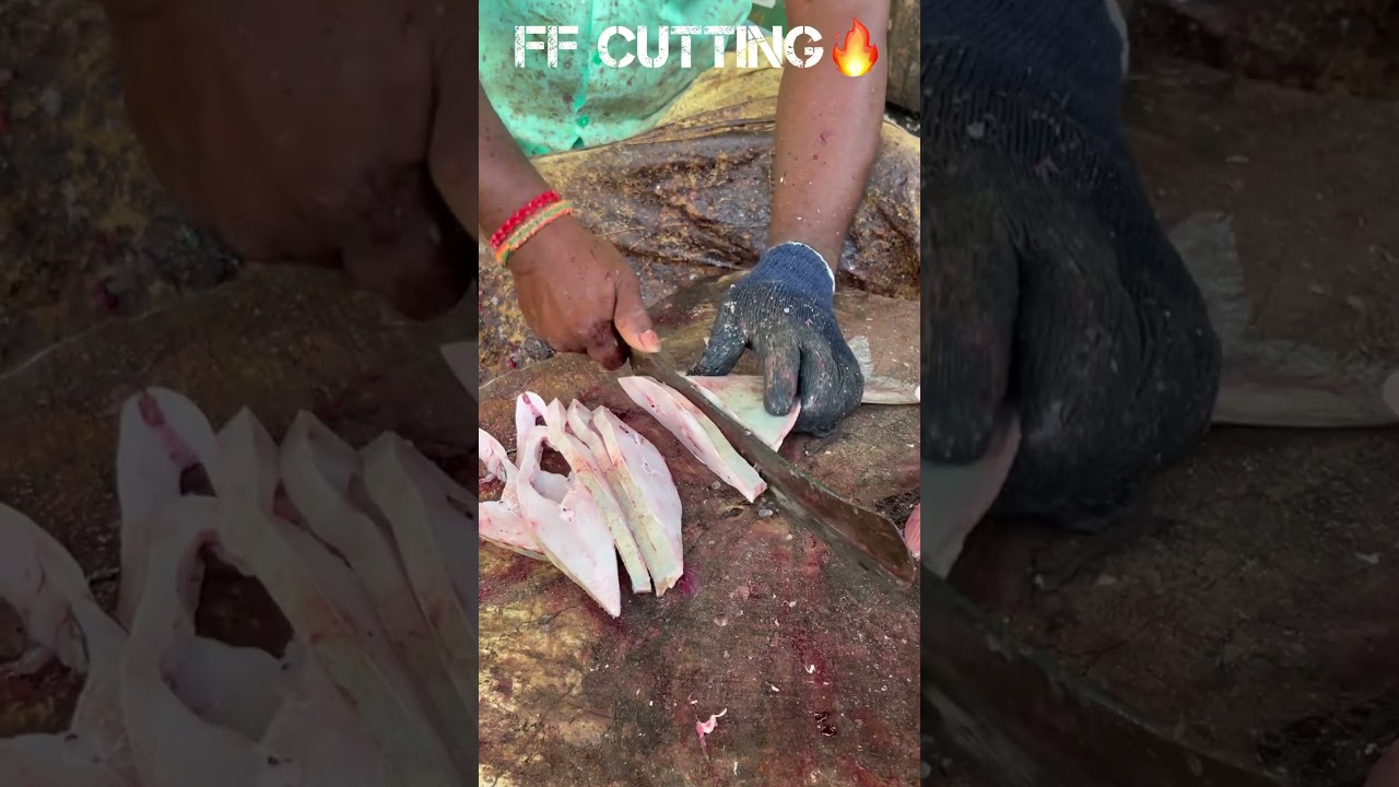KASIMEDU🔥CHEETAH DURAI WHITE POMFRET FISH CUTTING VIDEO 