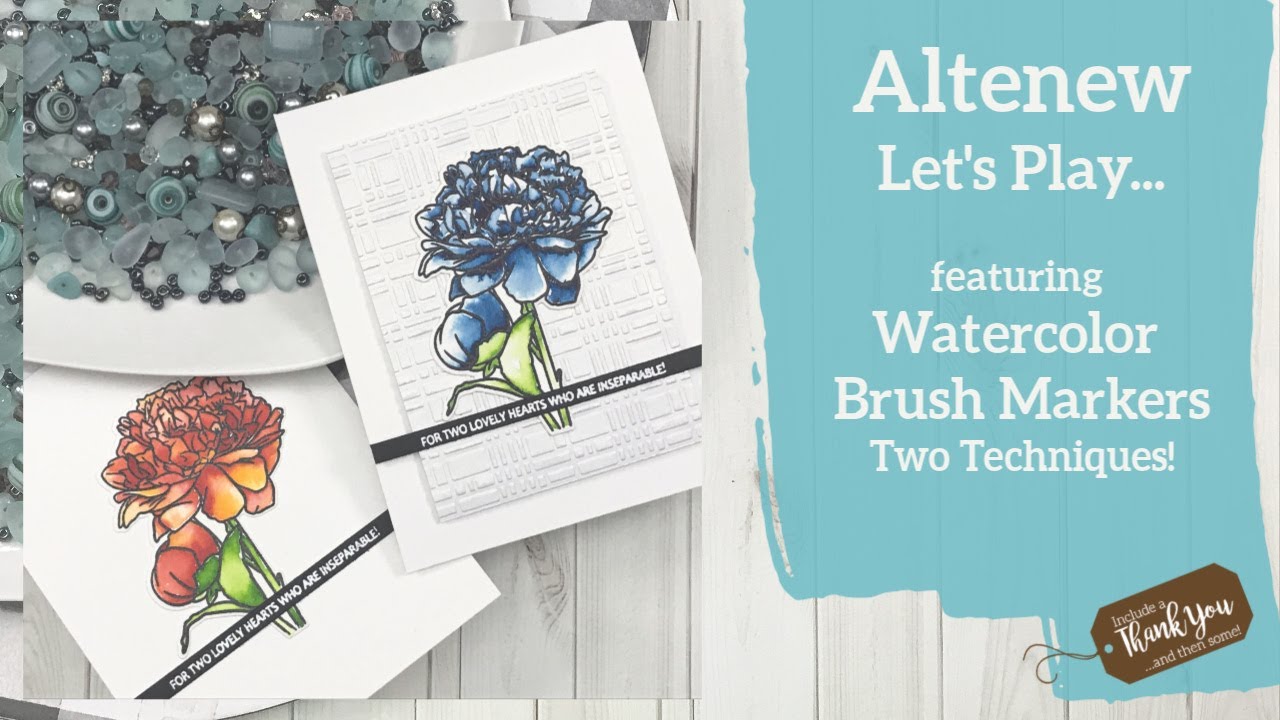 Altenew Watercolor Brush Markers! | Let's Play | 2 Techniques to Use to ...