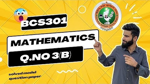 BCS301 Module 2 Solved Model Question Paper|Q.No 3(b) |Unique Fixed Probability vector 📝