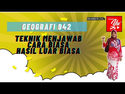 TEKNIK MENJAWAB SOALAN GEOGRAFI STPM