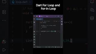 Dart For Loop and For-in Loop quick 👩💻 #androiddev #dart #shorts