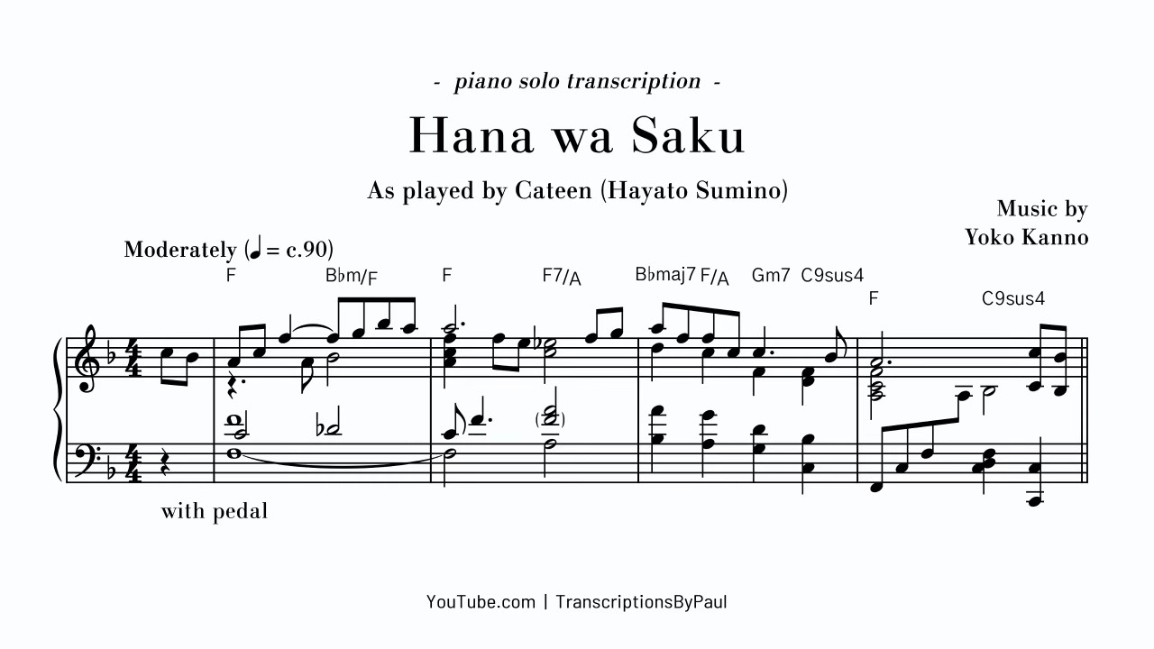 花は咲く - Hana wa Saku (Flowers Will Bloom) - Sheet music