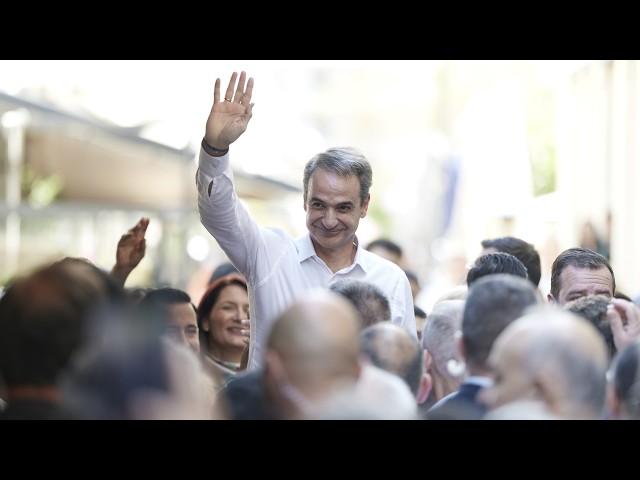 Χαιρετισμός Κυριάκου Μητσοτάκη σε συγκέντρωση πολιτών στη Σπάρτη